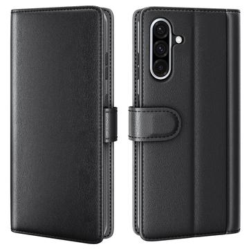 Bolsa de Pele Tipo Carteira para Samsung Galaxy A36/A56 - Preto