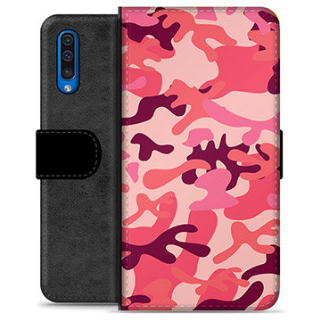 Bolsa tipo Carteira - Samsung Galaxy A50 - Camuflagem Rosa