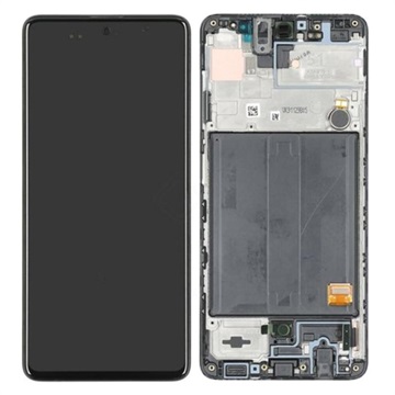 Estrutura para a Parte Frontal e Ecrã LCD GH82-21669A para Samsung Galaxy A51 - Preto