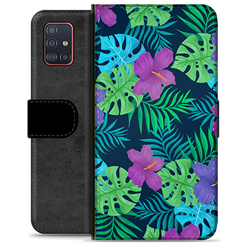 Bolsa tipo Carteira - Samsung Galaxy A51 - Flores Tropicais