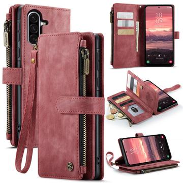 Bolsa Tipo Carteira Caseme C30 Multifuncional para Samsung Galaxy A56 - Vermelho