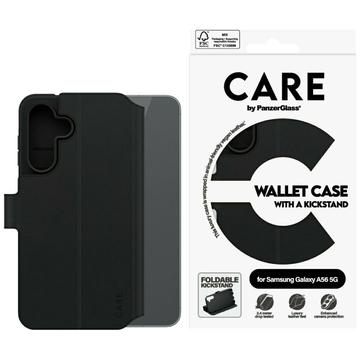 Capa tipo carteira com suporte Samsung Galaxy A56 PanzerGlass Care Feature - Preto
