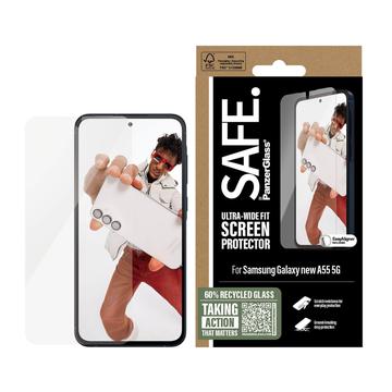 Protetor de ecrã de vidro temperado PanzerGlass Safe Ultra-Wide Fit para Samsung Galaxy A56 - 9H - Transparente