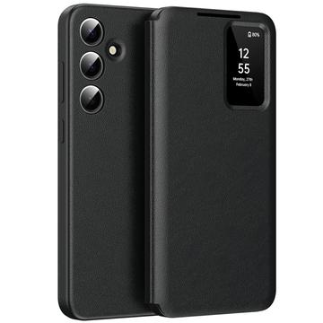 Capa Flip Samsung Galaxy A56 Smart Clear View com ranhura para cartão - Preto