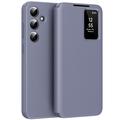 Capa Flip Samsung Galaxy A56 Smart Clear View com ranhura para cartão - Cinzento Roxo