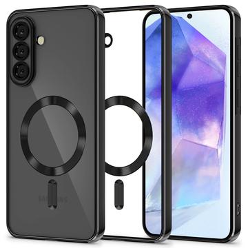 Capa MagFlex para Samsung Galaxy A56 Tech-Protect - Compatível com MagSafe - Transparente / Preto