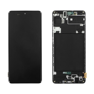Estrutura para a Parte Frontal e Ecrã LCD GH82-22152A para Samsung Galaxy A71 - Preto