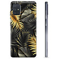 Capa de TPU para Samsung Galaxy A71  - Folhas Douradas