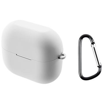 Capa em Silicone com Mosquetão para Samsung Galaxy Buds3 FE - Branco