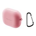 Capa em Silicone com Mosquetão para Samsung Galaxy Buds3/Buds3 Pro - Cor-de-Rosa