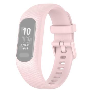 Bracelete de Substituição em Silicone com Moldura Integrada para Garmin Vivosmart 5  - Cor-de-Rosa