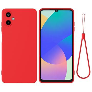 Capa de silicone líquido com correia de mão para Samsung Galaxy M06/F06 5G