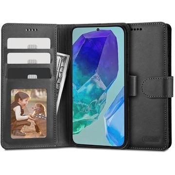 Capa para carteira Tech-Protect com íman e suporte para Samsung Galaxy M55/F55/C55 - Preto