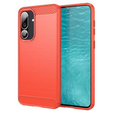 Capa de TPU Escovado para Samsung Galaxy M56/F56 - Fibra de Carbono