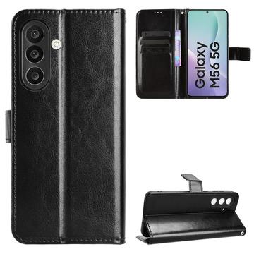 Samsung Galaxy M56 Capa para carteira com suporte - Preto