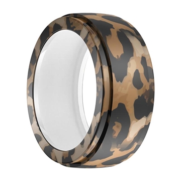 Capa de silicone anti-riscos Samsung Galaxy Ring - Tamanho: 6/7/8/9 - Estampa de leopardo