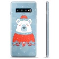 Capa de TPU para Samsung Galaxy S10+  - Urso de Natal