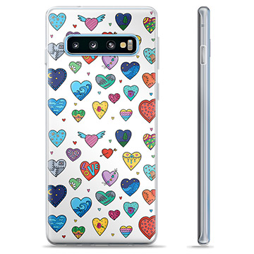 Capa de TPU - Samsung Galaxy S10+ - Corações