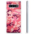 Capa de TPU para Samsung Galaxy S10+  - Camuflagem Rosa