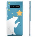 Capa de TPU para Samsung Galaxy S10+  - Urso Polar