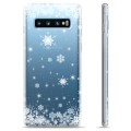 Capa de TPU para Samsung Galaxy S10+  - Flocos de Neve