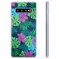 Capa de TPU para Samsung Galaxy S10+  - Flores Tropicais