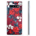 Capa de TPU para Samsung Galaxy S10+  - Flores Vintage