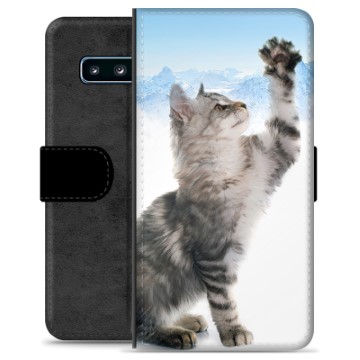 Bolsa tipo Carteira para Samsung Galaxy S10  - Gato