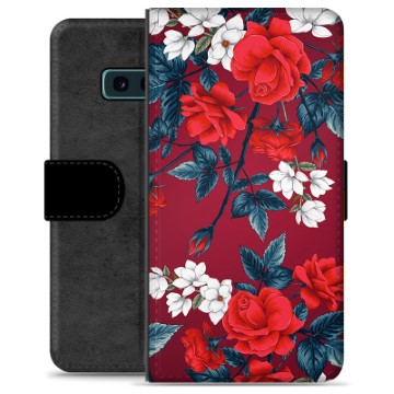 Bolsa tipo Carteira para Samsung Galaxy S10e  - Flores Vintage