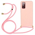 Capa com Alça Linha Eco Saii para Samsung Galaxy S20 FE - Cor-de-Rosa