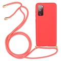 Capa com Alça Linha Eco Saii para Samsung Galaxy S20 FE - Vermelho