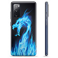 Capa de TPU - Samsung Galaxy S20 FE - Dragão de Fogo Azul