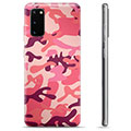 Capa de TPU para Samsung Galaxy S20  - Camuflagem Rosa