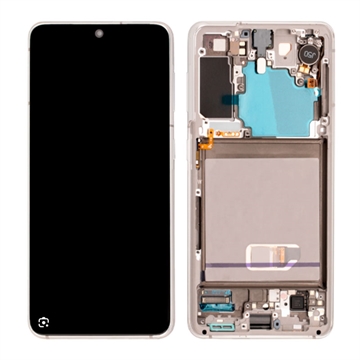 Estrutura para a Parte Frontal e Ecrã LCD GH82-24544C para Samsung Galaxy S21 5G - Branco