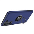 Capa Magnética com Suporte Anel para Samsung Galaxy S21 FE 5G - Azul Marinho