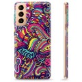 Capa de TPU - Samsung Galaxy S21+ 5G - Flores Abstratas
