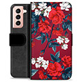 Bolsa tipo Carteira - Samsung Galaxy S21 5G - Flores Vintage