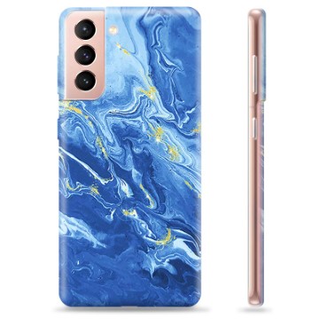 Capa de TPU - Samsung Galaxy S21 5G - Mármore Colorido