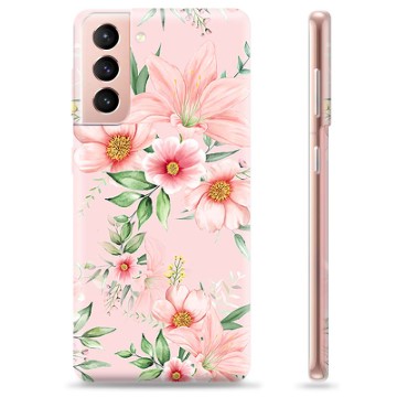 Capa de TPU - Samsung Galaxy S21 5G - Flores em Aquarela