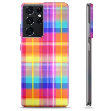 Capa de TPU - Samsung Galaxy S21 Ultra 5G - Camisa de Flanela