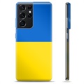 Capa de TPU Bandeira da Ucrânia  - Samsung Galaxy S21 Ultra 5G - Amarelo e azul claro