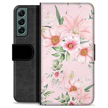 Bolsa tipo Carteira - Samsung Galaxy S22+ 5G - Flores em Aquarela