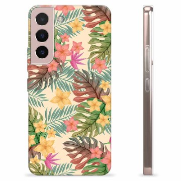 Capa de TPU - Samsung Galaxy S22 5G - Flores Cor-de-rosa