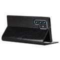 Bolsa de Pele Tipo Carteira para Samsung Galaxy S22 Ultra 5G - Preto
