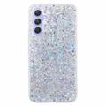Capa de TPU Glitter Flakes para Samsung Galaxy S23 FE - Prateado