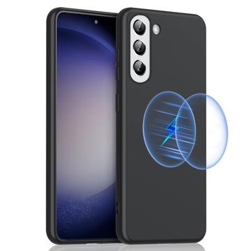 Capa de silicone líquido para Samsung Galaxy S23 FE - Compatível com MagSafe - Preta