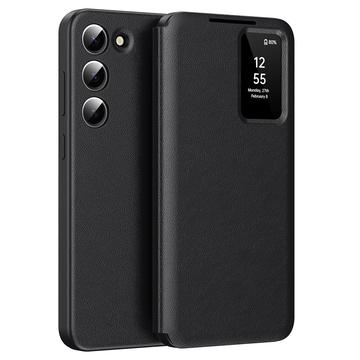 Capa Flip Samsung Galaxy S23 Smart Clear View com ranhura para cartão - Preto