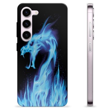 Capa de TPU - Samsung Galaxy S23 5G - Dragão de Fogo Azul