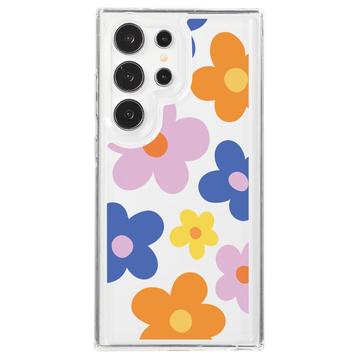 Capa TPU Ultra Fashion para Samsung Galaxy S23 Ultra - Flores coloridas