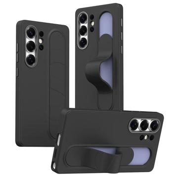 Capa híbrida Smart para Samsung Galaxy S23 Ultra com pega de pé - Preto